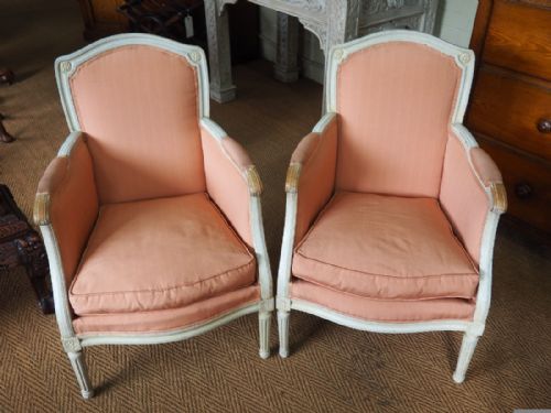 Pair of Petite French Armchairs