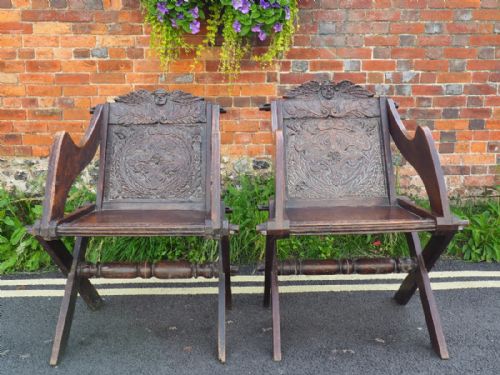 Pair of Oak Glastonbury Chairs