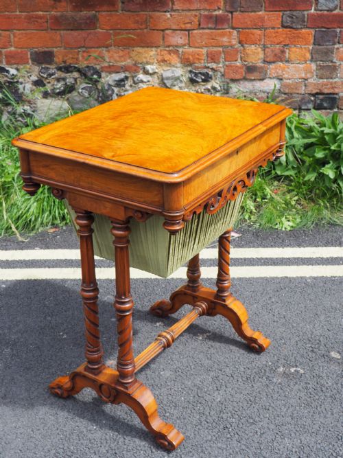 Victorian Walnut Work Table