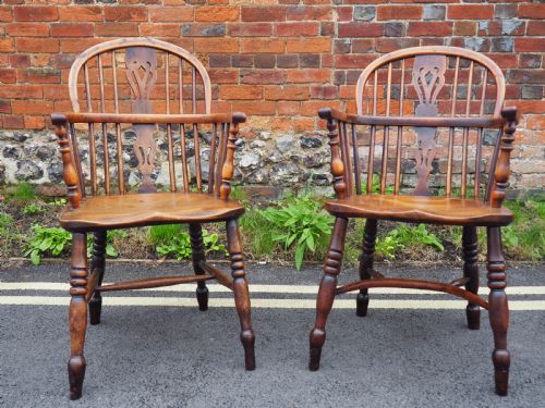 Pair of Windsor Armchairs