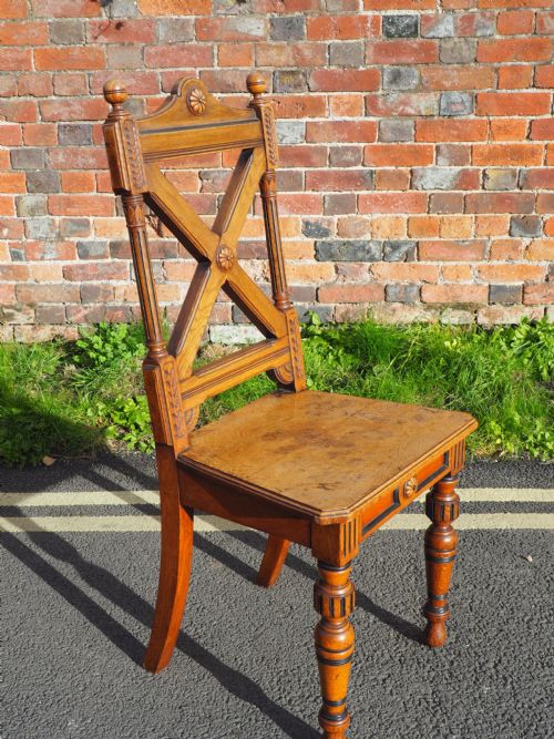 Single Oak Hall Chair