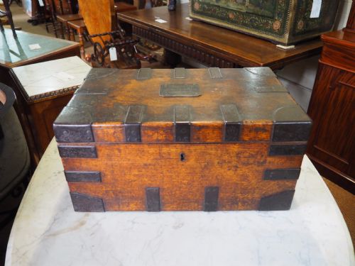 Small Iron Bound Shipwrights Box.