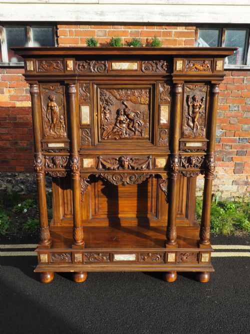 Italian Carved Walnut Cabinet