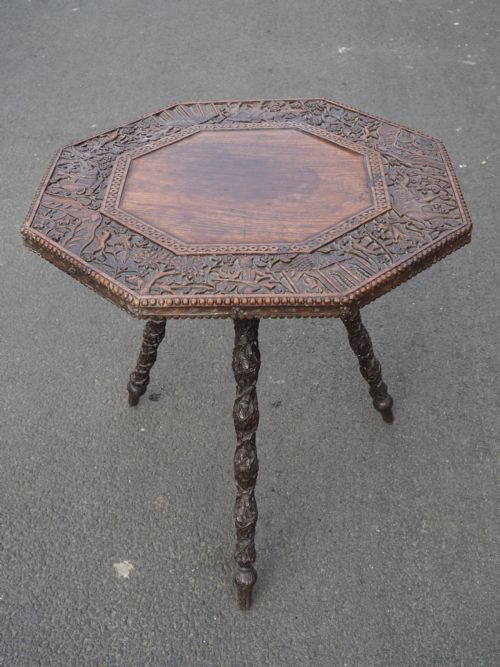 Indian Carved Teak Table