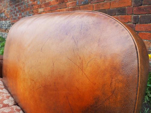 fig 1. Art deco leather and oilcloth sofa