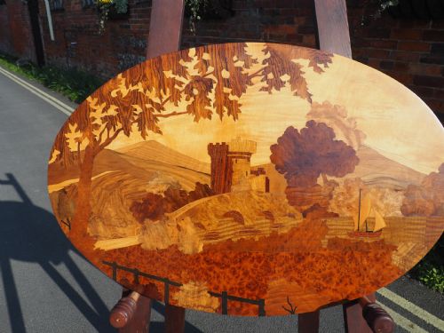 Marquetry Veneered Picture