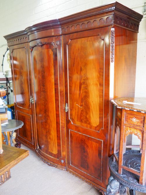 Mahogany Triple Wardrobe