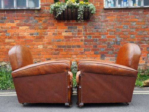 fig 1. Pair of leather armchairs
