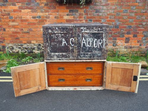 fig 1. Teak military chest with cases