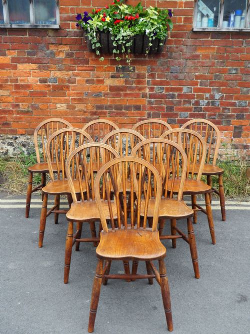 Set of Ten Kitchen Chairs