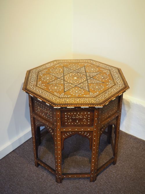 Large North Indian Inlaid Table from Hoshiarpur