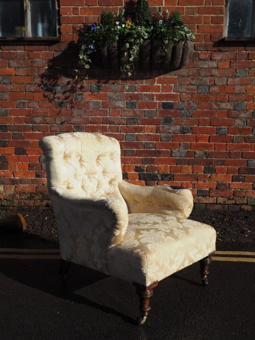 Victorian Walnut Framed Armchair