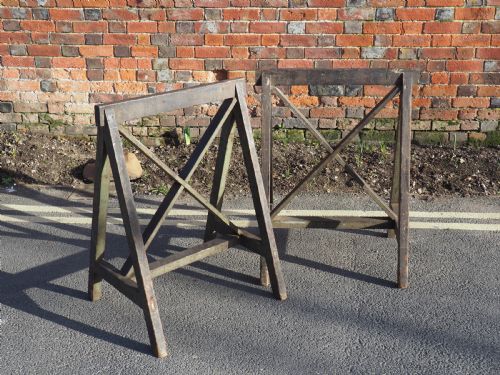 Pair of Painted Trestles