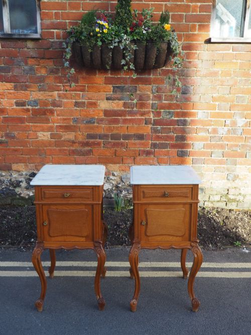 Pair of Oak Bedside Cupboards