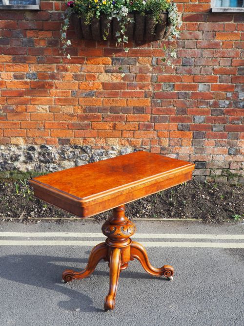 Victorian Walnut Card Table