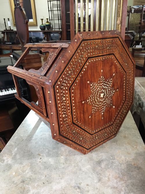 Indian Brass Inlaid Table