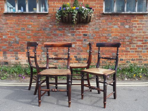 Set of Four Nineteenth Century Country Chairs