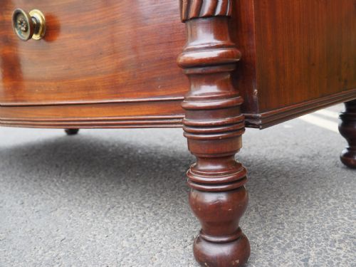 REGENCY MAHOGANY BOW FRONT CHEST - ADDITIONAL PHOTO 14