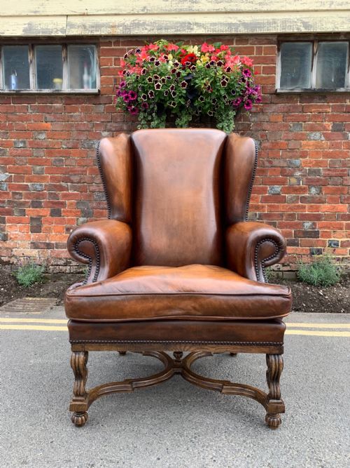 Leather Wing Armchair