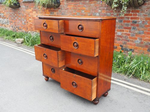 GEORGE III MAHOGANY CHEST OF EIGHT DRAWERS - ADDITIONAL PHOTO 5
