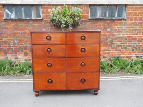 GEORGE III MAHOGANY CHEST OF EIGHT DRAWERS - ADDITIONAL PHOTO 12
