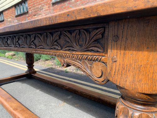 LARGE OAK REFECTORY TABLE - ADDITIONAL PHOTO 2