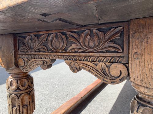 LARGE OAK REFECTORY TABLE - ADDITIONAL PHOTO 5