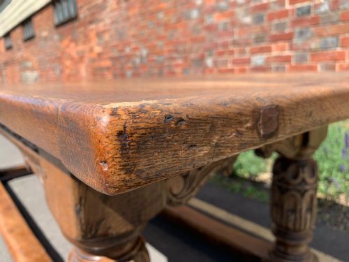 LARGE OAK REFECTORY TABLE - ADDITIONAL PHOTO 11