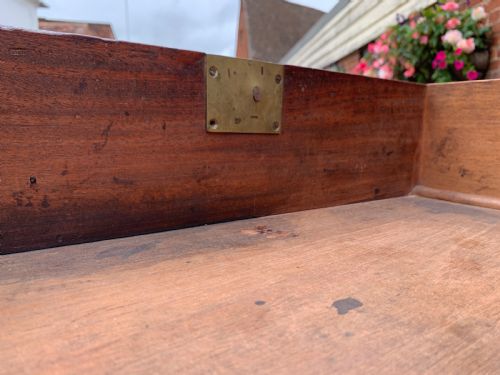 MAHOGANY MILITARY CAMPAIGN CHEST - ADDITIONAL PHOTO 4