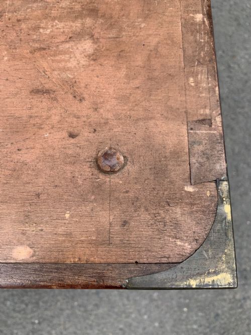 MAHOGANY MILITARY CAMPAIGN CHEST - ADDITIONAL PHOTO 7