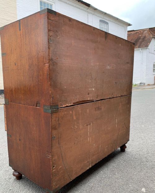 MAHOGANY MILITARY CAMPAIGN CHEST - ADDITIONAL PHOTO 10