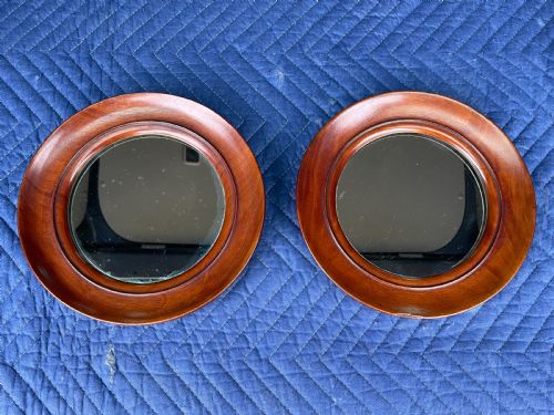 PAIR OF VICTORIAN CIRCULAR MIRRORS - ADDITIONAL PHOTO 5