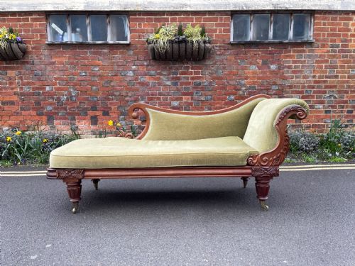 william iv mahogany chaise - CATEGORY: ANTIQUE SOFAS - DATED 19TH CENTURY