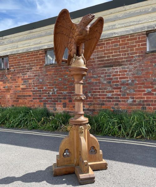 carved oak eagle lectern - CATEGORY: ANTIQUE MISCELLANEOUS - DATED 1900