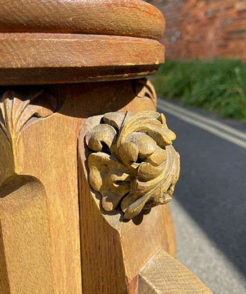 CARVED OAK EAGLE LECTERN - ADDITIONAL PHOTO 6