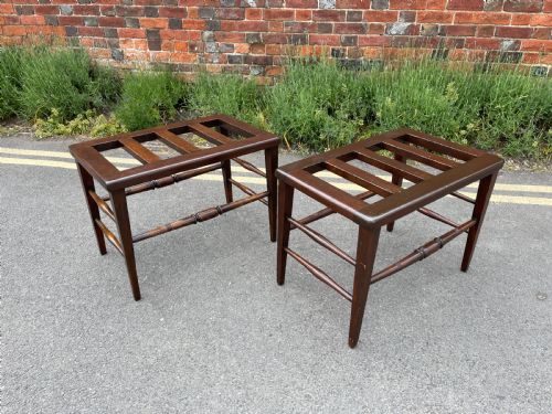 pair of late nineteenth century luggage stands - CATEGORY: ANTIQUE MISCELLANEOUS - DATED 1900