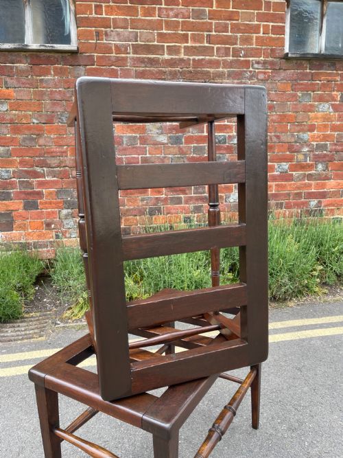 PAIR OF LATE NINETEENTH CENTURY LUGGAGE STANDS - ADDITIONAL PHOTO 2