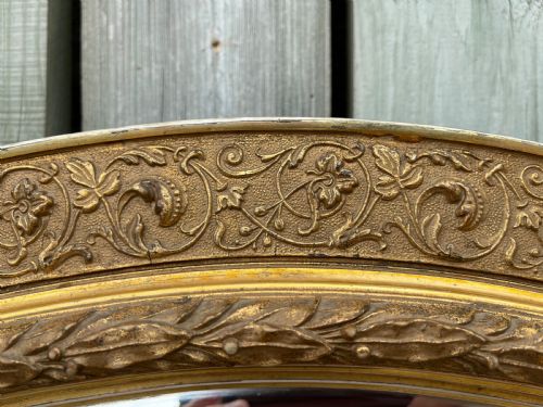 LARGE NINETEENTH CENTURY CONVEX MIRROR - ADDITIONAL PHOTO 1