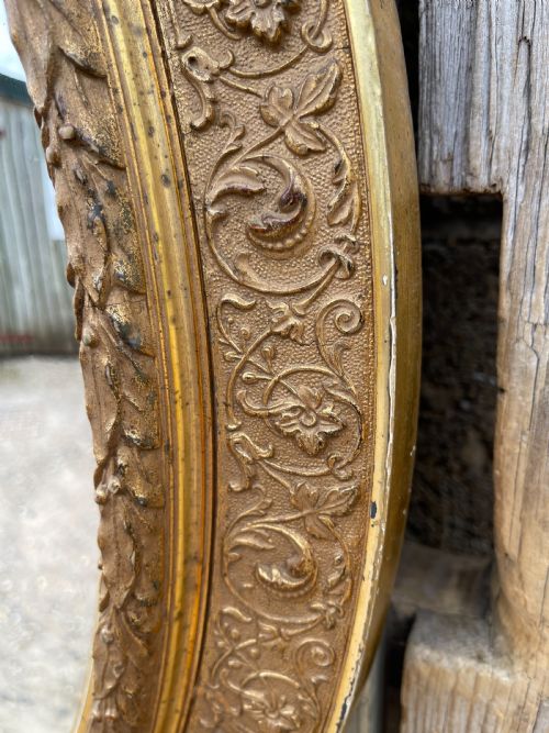 LARGE NINETEENTH CENTURY CONVEX MIRROR - ADDITIONAL PHOTO 3