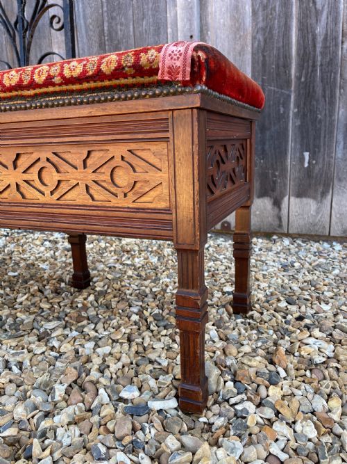 MAHOGANY DUET STOOL - ADDITIONAL PHOTO 2