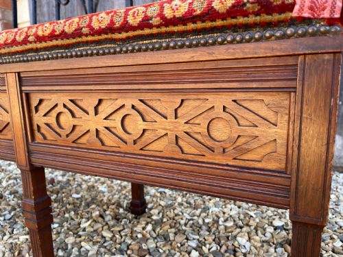 MAHOGANY DUET STOOL - ADDITIONAL PHOTO 3