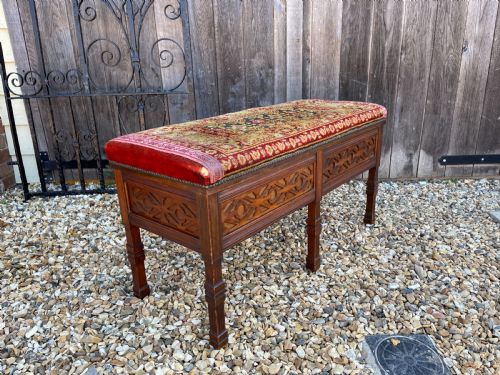 MAHOGANY DUET STOOL - ADDITIONAL PHOTO 4