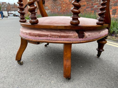 PAIR OF NINETEENTH CENTURY ARMCHAIRS - ADDITIONAL PHOTO 2