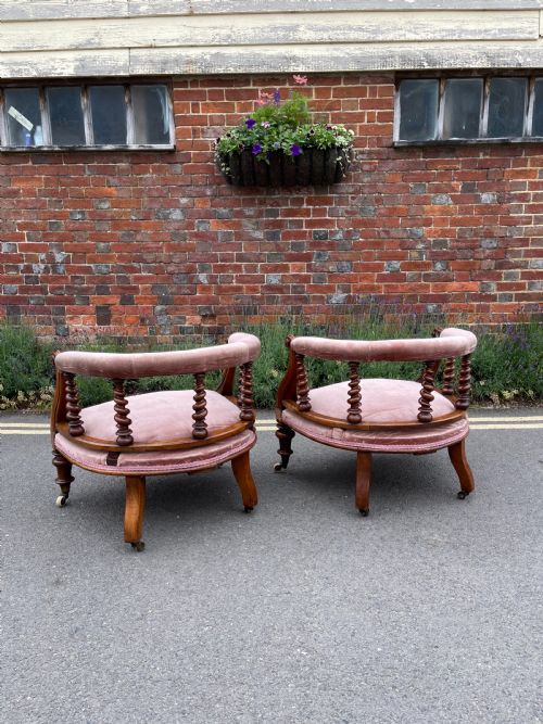 PAIR OF NINETEENTH CENTURY ARMCHAIRS - ADDITIONAL PHOTO 4