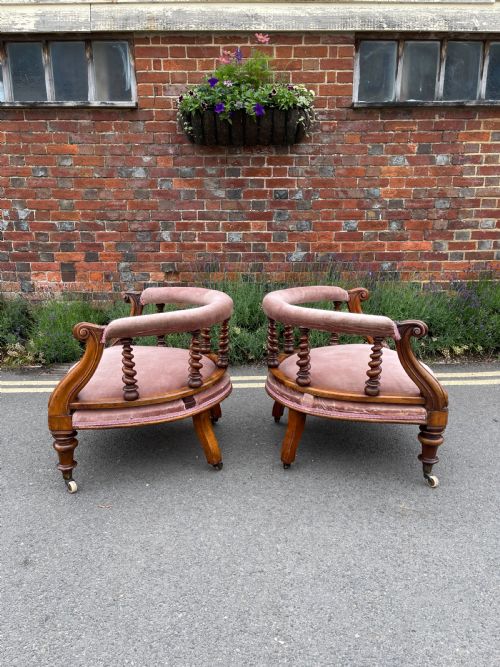 PAIR OF NINETEENTH CENTURY ARMCHAIRS - ADDITIONAL PHOTO 5