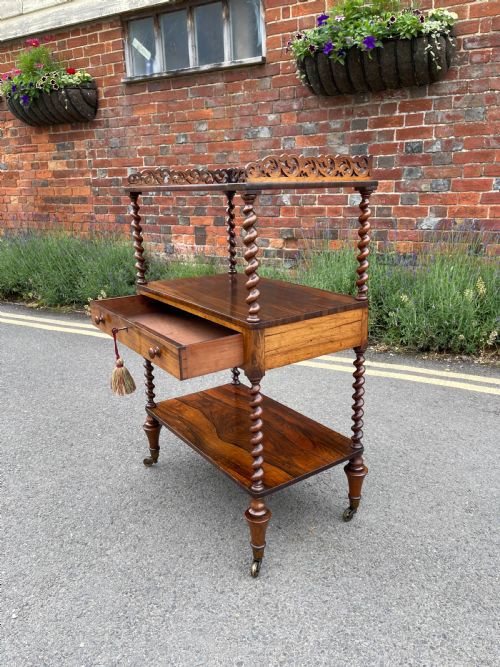 VICTORIAN ROSEWOOD ETAGERE - ADDITIONAL PHOTO 1