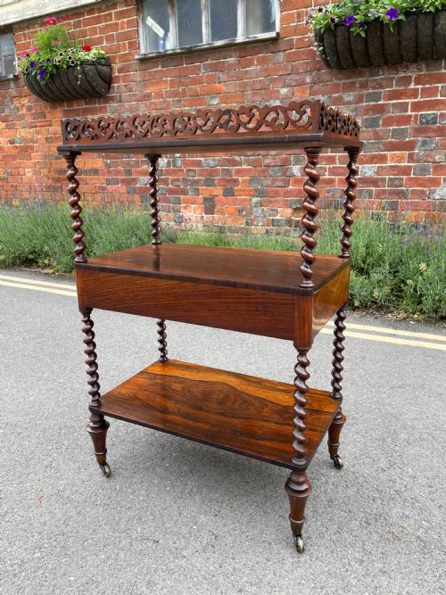 VICTORIAN ROSEWOOD ETAGERE - ADDITIONAL PHOTO 4