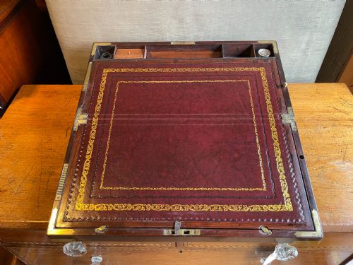 NINETEENTH CENTURY MAHOGANY WRITING SLOPE - ADDITIONAL PHOTO 3