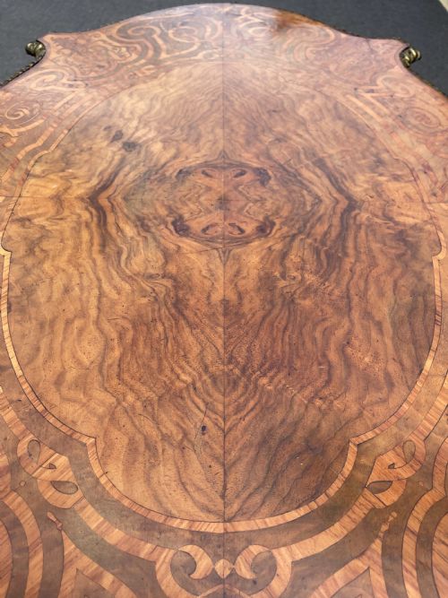 NINETEENTH CENTURY INLAID WALNUT CENTRE TABLE - ADDITIONAL PHOTO 3