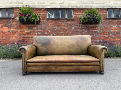 english leather sofa - CATEGORY: ANTIQUE SOFAS - DATED 1910